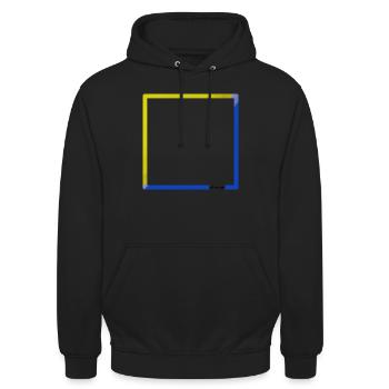 Ukraine - Unisex Hoodie - Schwarz - Vorne - Alina (178cm) & Michal (187cm)