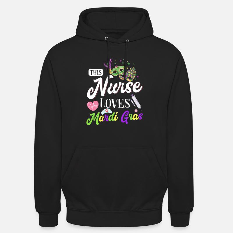 Cette infirmière adore le sumz de carnaval - Sweat-shirt à capuche unisexe - noir