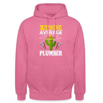 Cinco de Mayo Nacho Plombier moyen Kl - Sweat-shirt à capuche unisexe - rose - Devant - Alina (178cm) & Michal (187cm)