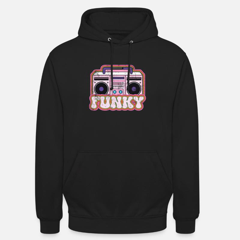 Funky Ghettoblaster - Sweat-shirt à capuche unisexe - noir
