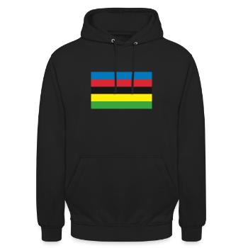 World Champ - Sweat-shirt à capuche unisexe - noir - Devant - Alina (178cm) & Michal (187cm)