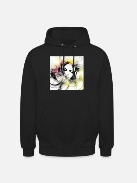 Mystical white ghost digital art - Unisex Hoodie - black