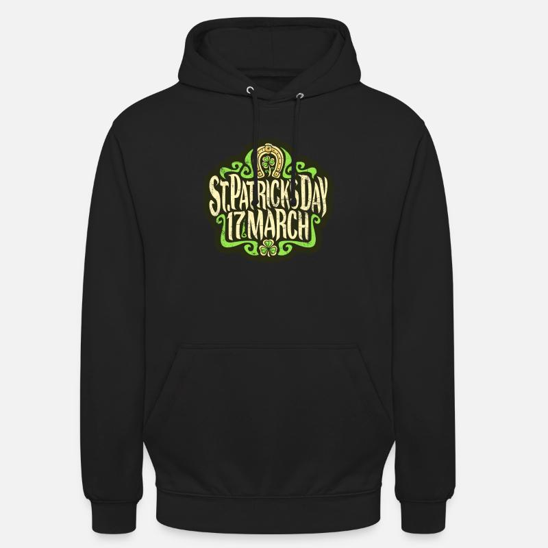Cadeau de la Saint-Patrick - Sweat-shirt à capuche unisexe - noir
