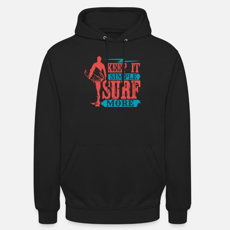 RESTEZ SIMPLE SURFEZ PLUS - Sweat-shirt à capuche unisexe - noir