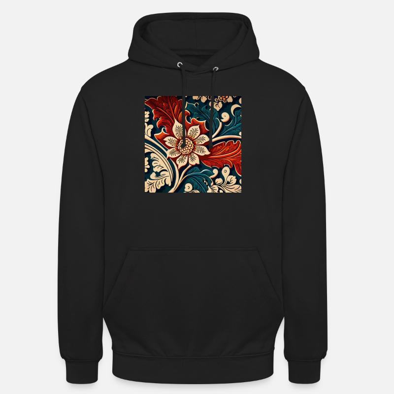 Motif Fleur - Sweat-shirt à capuche unisexe - noir