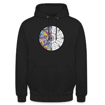 Ophelia Hall Fenster - Unisex Hoodie - Schwarz - Vorne - Alina (178cm) & Michal (187cm)