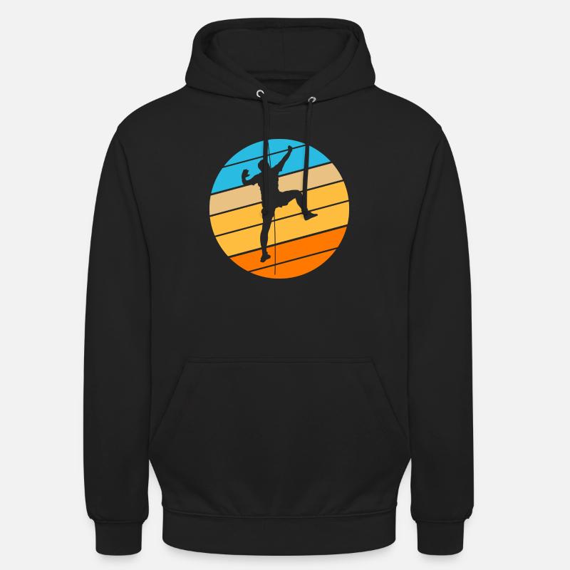 Alpinisme Bloc Retro Grimpeur - Sweat-shirt à capuche unisexe - noir