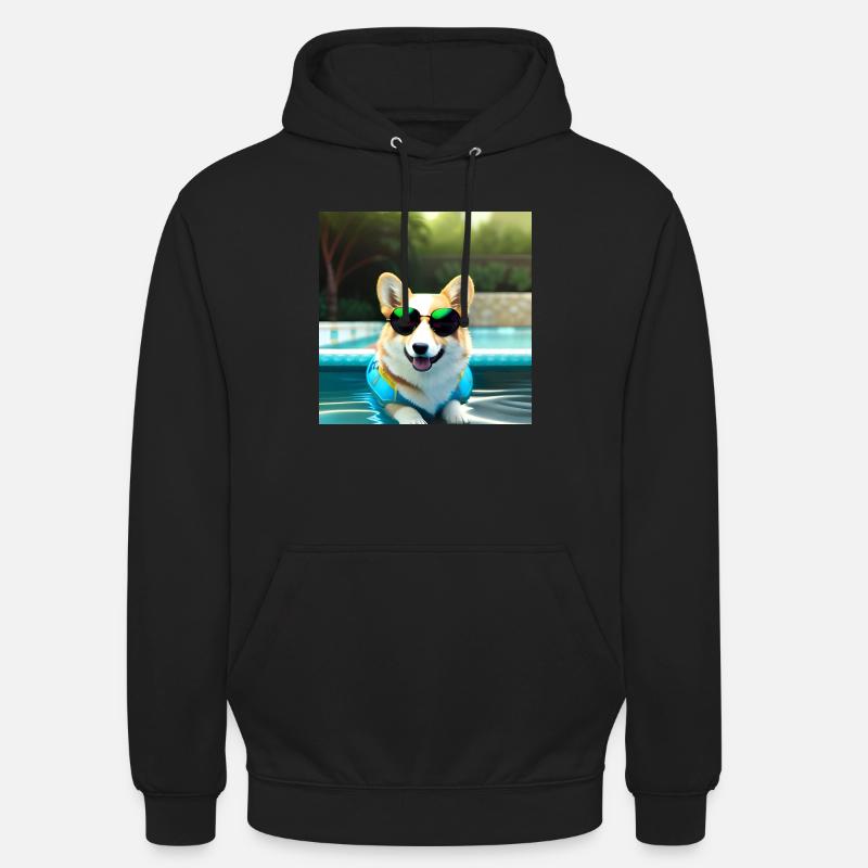 Corgi2 - Unisex Hoodie - Schwarz