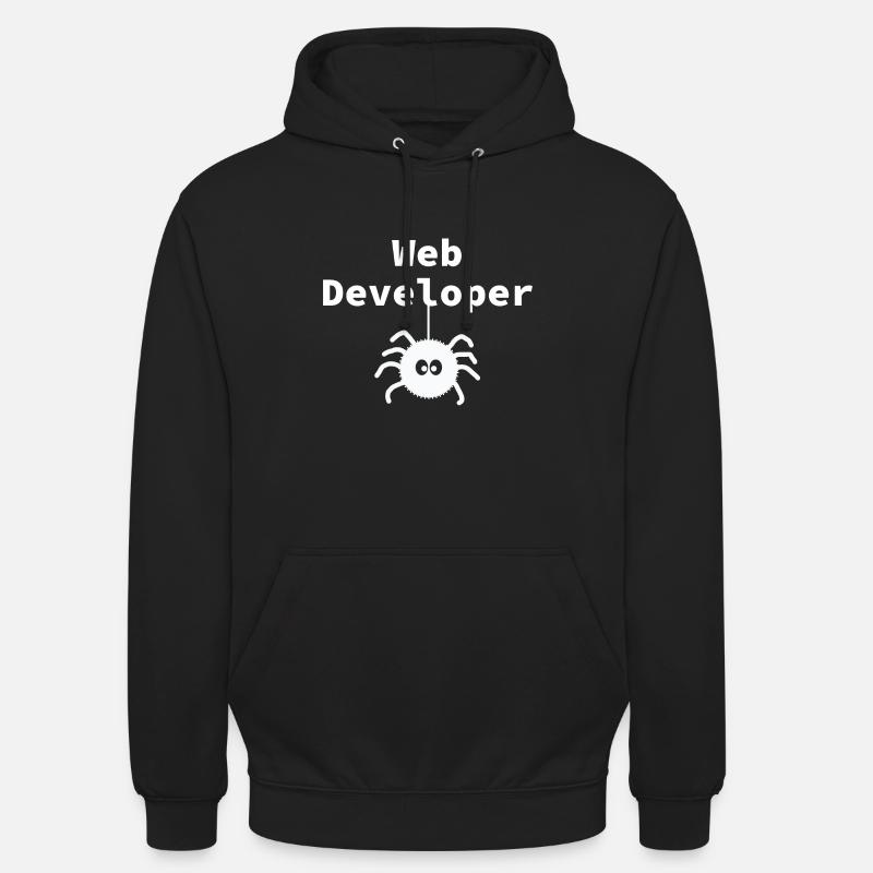 Web Developer / Spinne - Unisex Hoodie - Schwarz