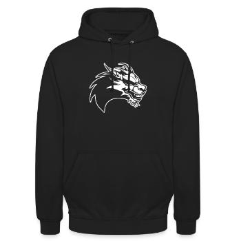 Drache Drachen Fantasie Mythologie - Unisex Hoodie - Schwarz - Vorne - Alina (178cm) & Michal (187cm)