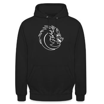 Drache Drachen Fantasie Mythologie - Unisex Hoodie - Schwarz - Vorne - Alina (178cm) & Michal (187cm)