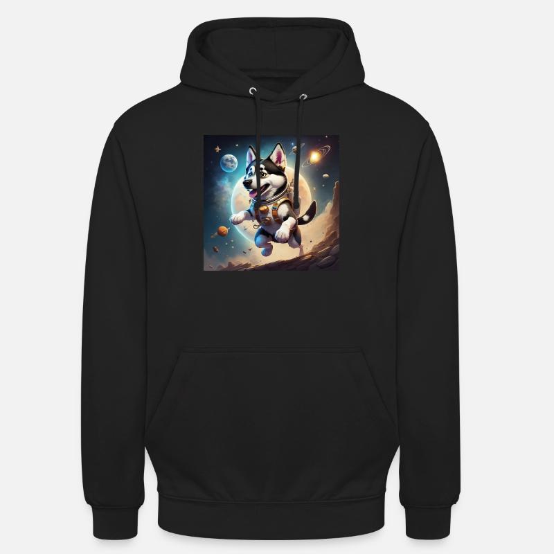 Spacedog Animated - Unisex Hoodie - Schwarz
