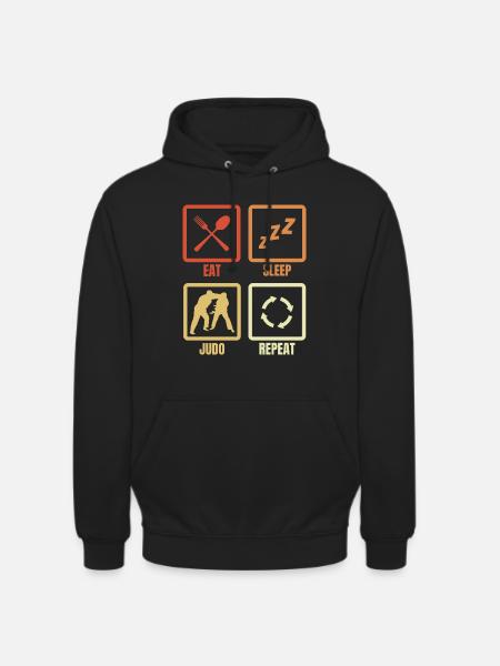 Eat Sleep Judo Repeat - Unisex Hoodie - Schwarz