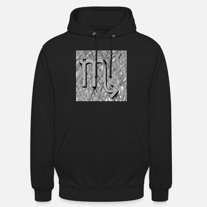 Style graffiti scorpion signe du zodiaque - Sweat-shirt à capuche unisexe - noir