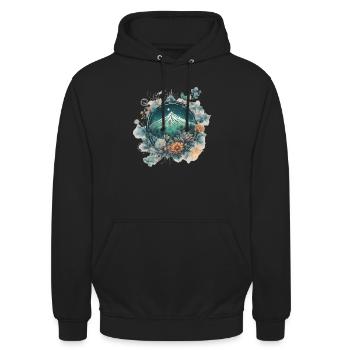 Wonderful World - Unisex Hoodie - Schwarz - Vorne - Alina (178cm) & Michal (187cm)