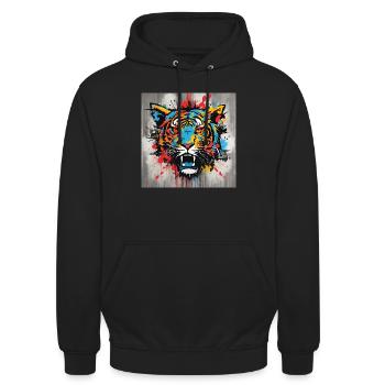 Chemise Urban Rebellion Express - Sweat-shirt à capuche unisexe - noir - Devant - Alina (178cm) & Michal (187cm)