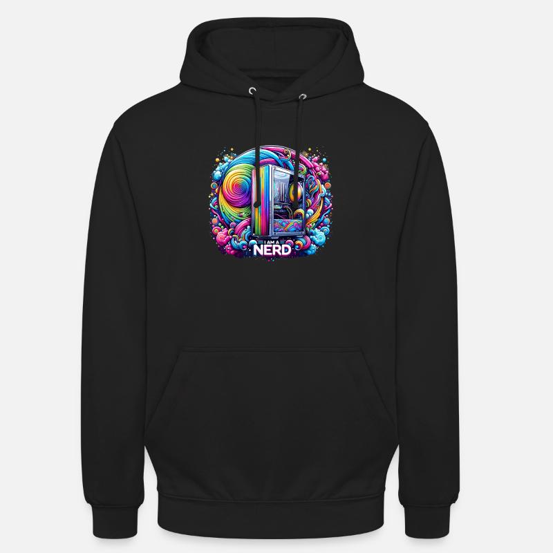 Nerd Pride Arc-en-ciel - Sweat-shirt à capuche unisexe - noir