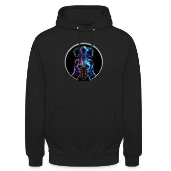 BEAUTÉ ROBOTIQUE - Sweat-shirt à capuche unisexe - noir - Devant - Alina (178cm) & Michal (187cm)