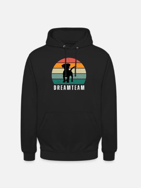 Dreamteam kleiner Hund - Unisex Hoodie - Schwarz