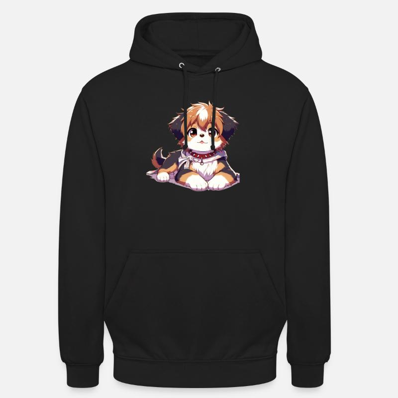 cute chien - Sweat-shirt à capuche unisexe - noir