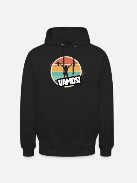 Vamos Retro Weightlifting - Unisex Hoodie - black