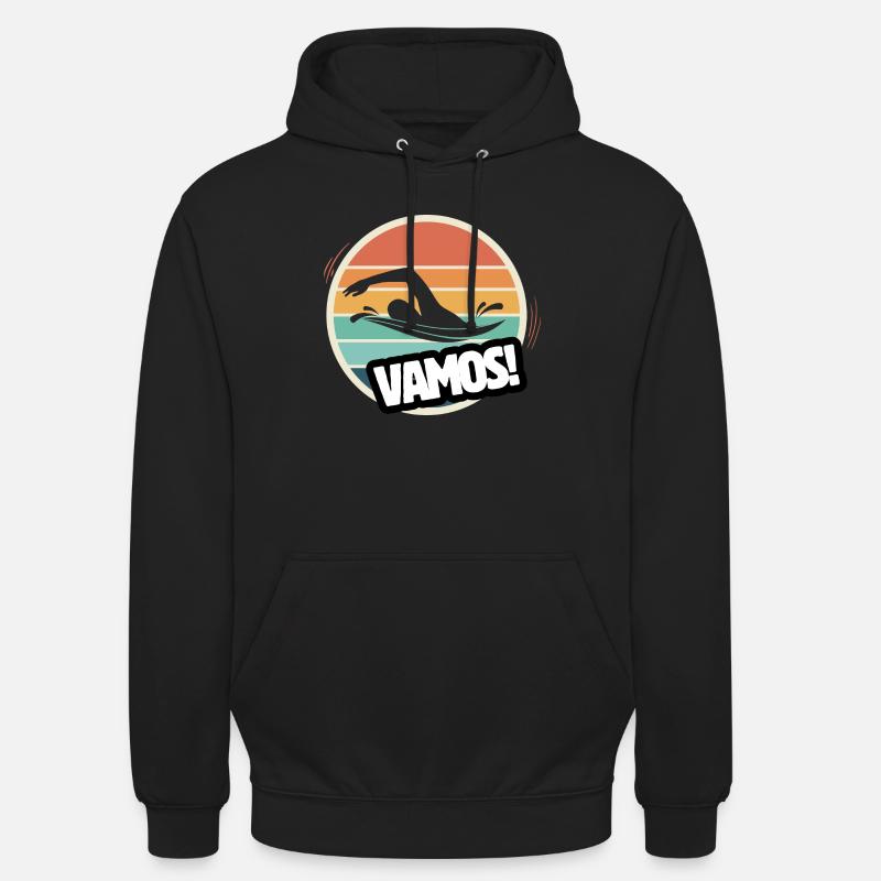 Vamos Retro Schwimmen - Unisex Hoodie - Schwarz