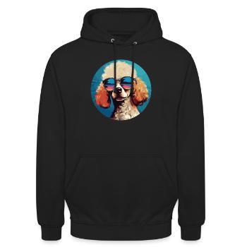 Pudel Hundeliebhaber Hundebesitzer Haustier Pudel - Unisex Hoodie - Schwarz - Vorne - Alina (178cm) & Michal (187cm)
