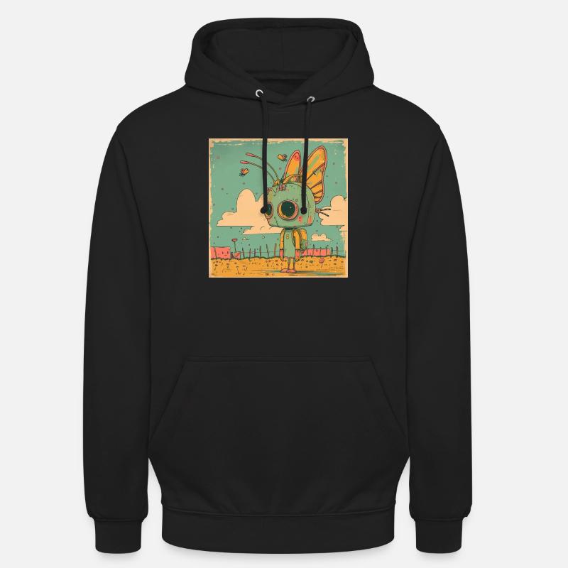 Roboter Mädchen - Unisex Hoodie - Schwarz