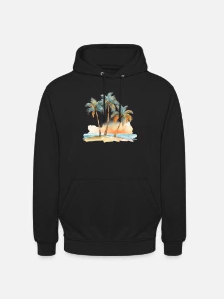 RANTA, JOSSA ON KOLME PALMUA - Unisex-huppari - musta