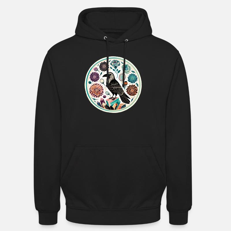 Corbeau - Sweat-shirt à capuche unisexe - noir