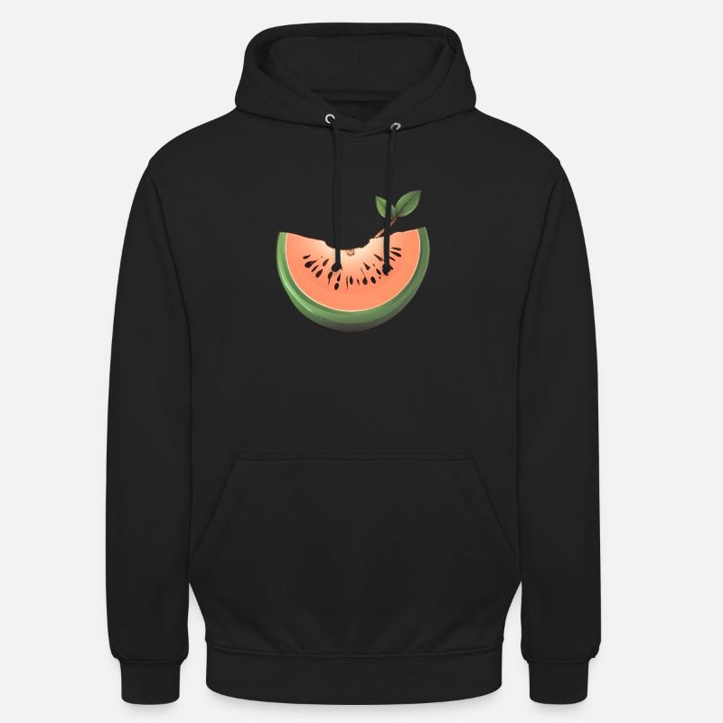 Pastèque, Melon, Fruit, Fruit - Sweat-shirt à capuche unisexe - noir