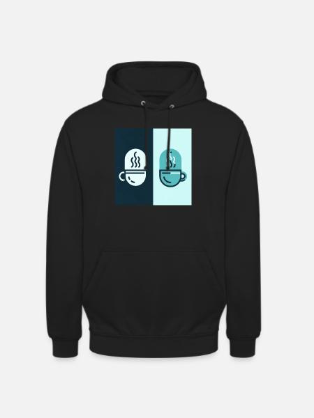Kaffee - Unisex Hoodie - Schwarz