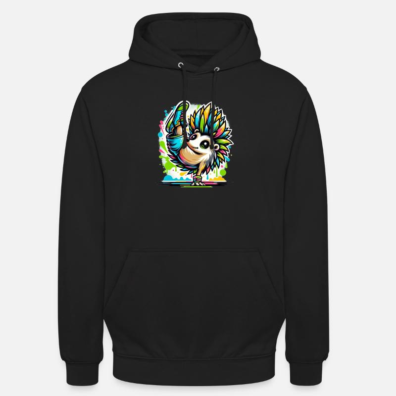 cooler Igel Breakdance Tanzen - Unisex Hoodie - Schwarz