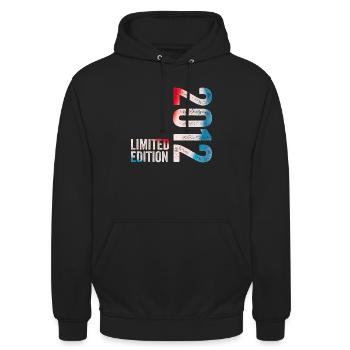 2012 Limited Edition Geburtstagsgeschenk 2012 - Unisex Hoodie - Schwarz - Vorne - Alina (178cm) & Michal (187cm)