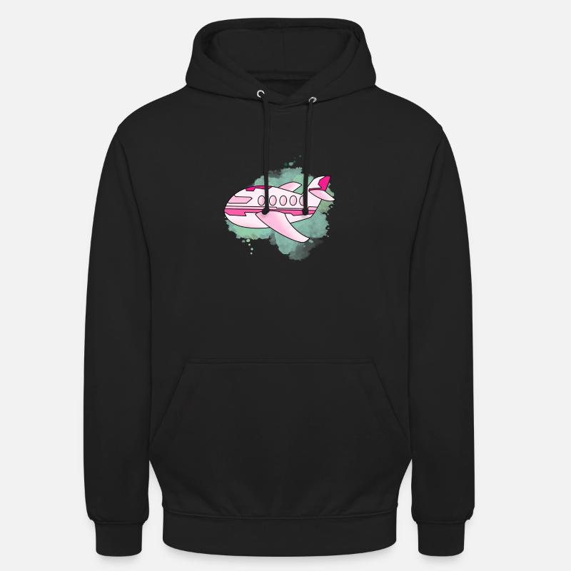 Flugzeug - Unisex Hoodie - Schwarz