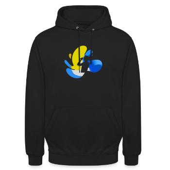 Singing Choir Singing - Unisex Hoodie - black - Front - Alina (178cm) & Michal (187cm)