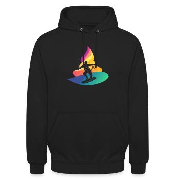 Wakeboarder Wakeboard - Sweat-shirt à capuche unisexe - noir - Devant - Alina (178cm) & Michal (187cm)