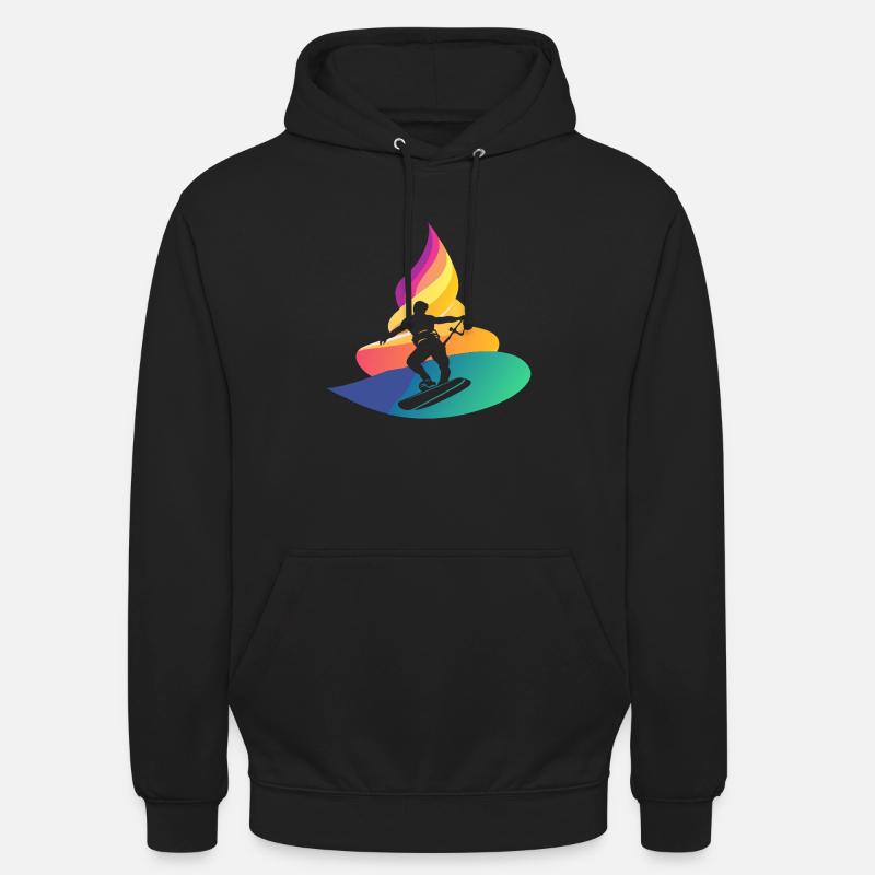Wakeboarder Wakeboard - Sweat-shirt à capuche unisexe - noir