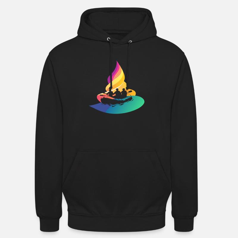 Rafting Ruisseau - Sweat-shirt à capuche unisexe - noir