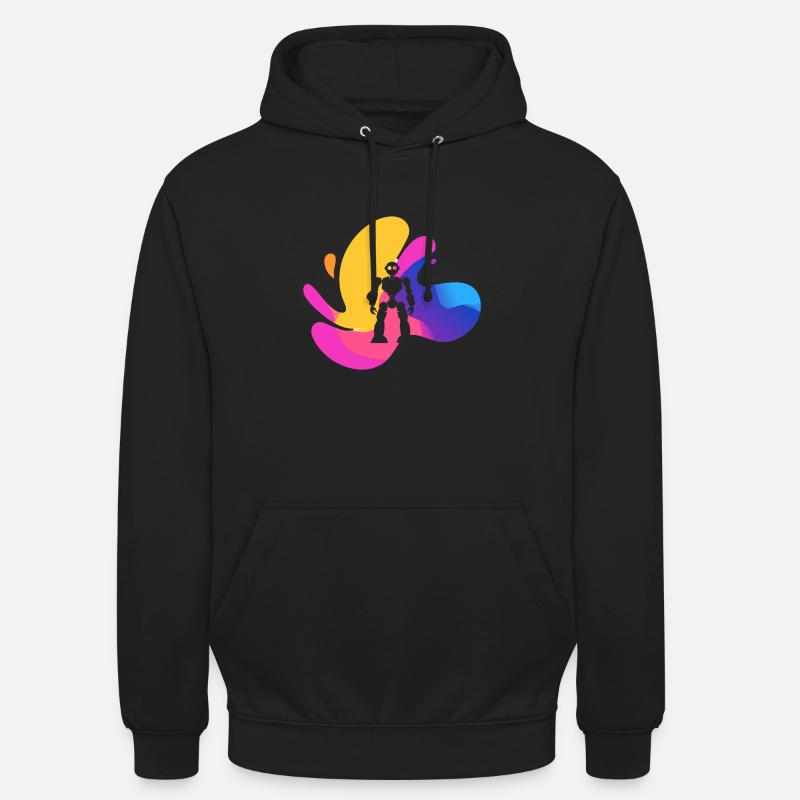 Cyborg Robotics Tech - Sweat-shirt à capuche unisexe - noir