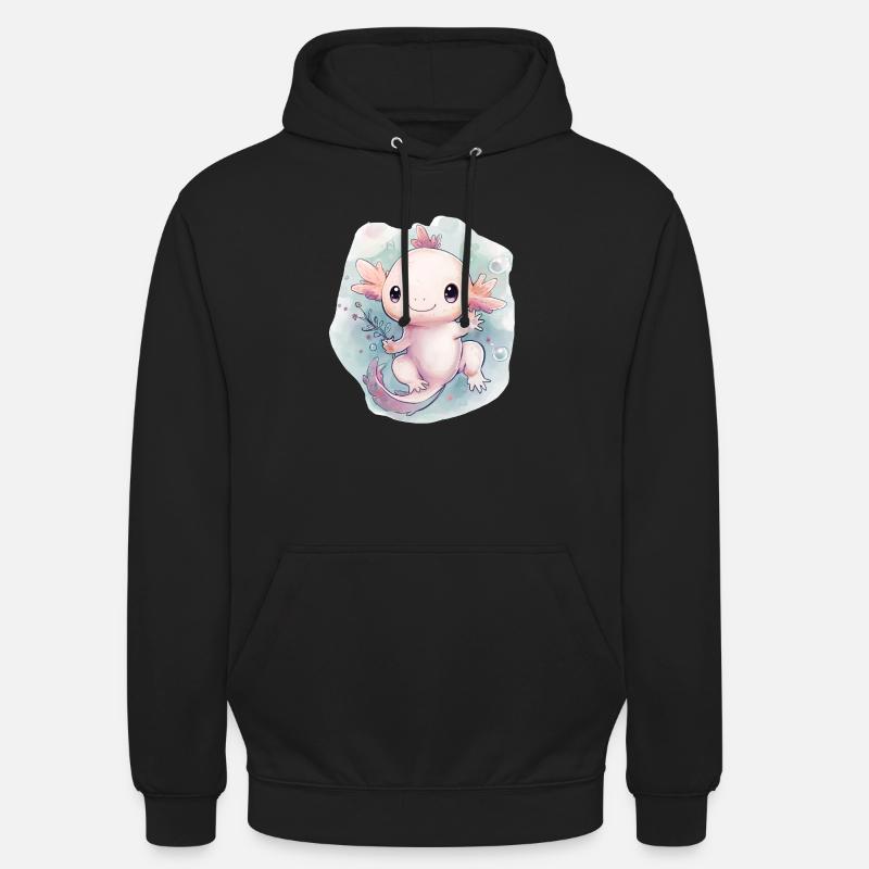 Bébé axolotl - Sweat-shirt à capuche unisexe - noir