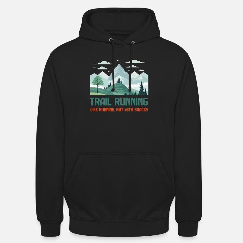 Course sur sentier - Sweat-shirt à capuche unisexe - noir