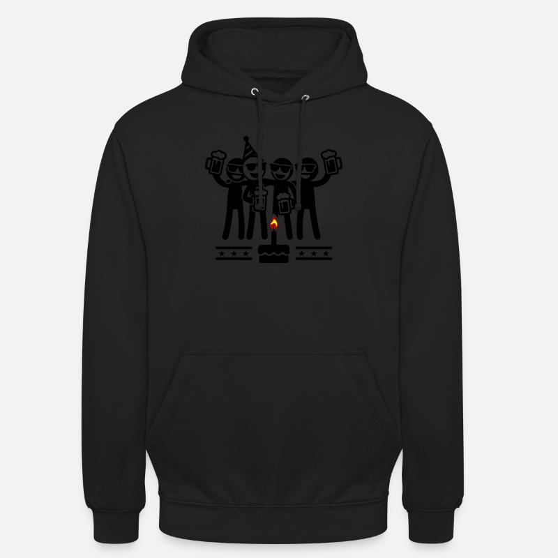Équipe d’anniversaire - Sweat-shirt à capuche unisexe - noir