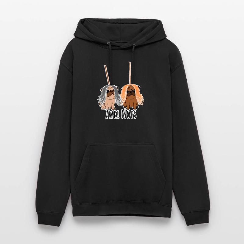 Zwei Mops - Hunde oder Putzgeräte? Hunde Humor? Unisex Hoodie