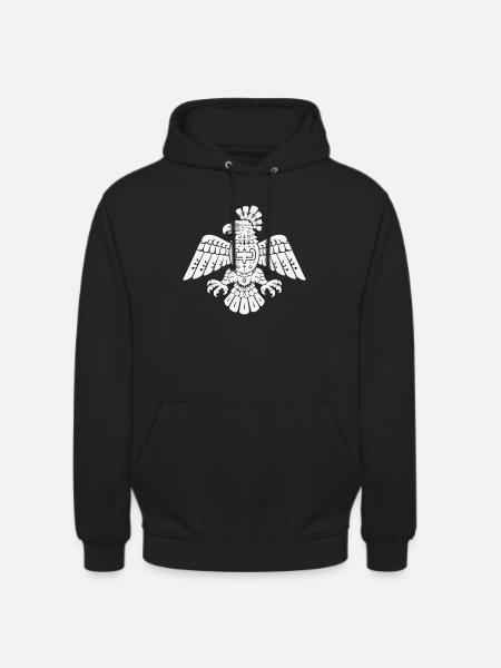 Aztec Eagle Totem Pattern - Unisex Hoodie - black