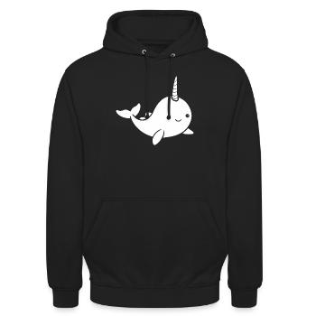 Narwal - Unisex Hoodie - Schwarz - Vorne - Alina (178cm) & Michal (187cm)