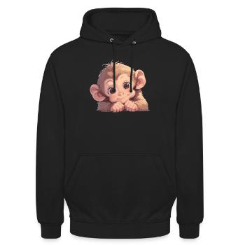 Macaque Macaque - Unisex Hoodie - black - Front - Alina (178cm) & Michal (187cm)