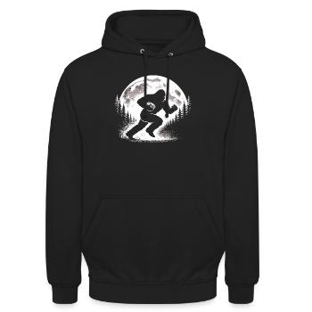 Bigfoot Rugby - Unisex Hoodie - black - Front - Alina (178cm) & Michal (187cm)
