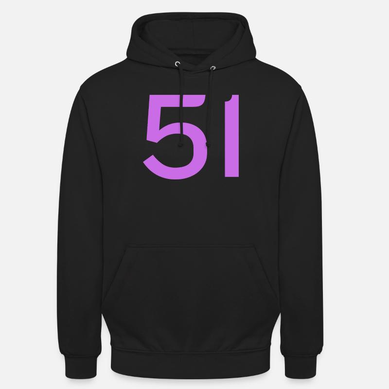 51 - Sweat-shirt à capuche unisexe - noir