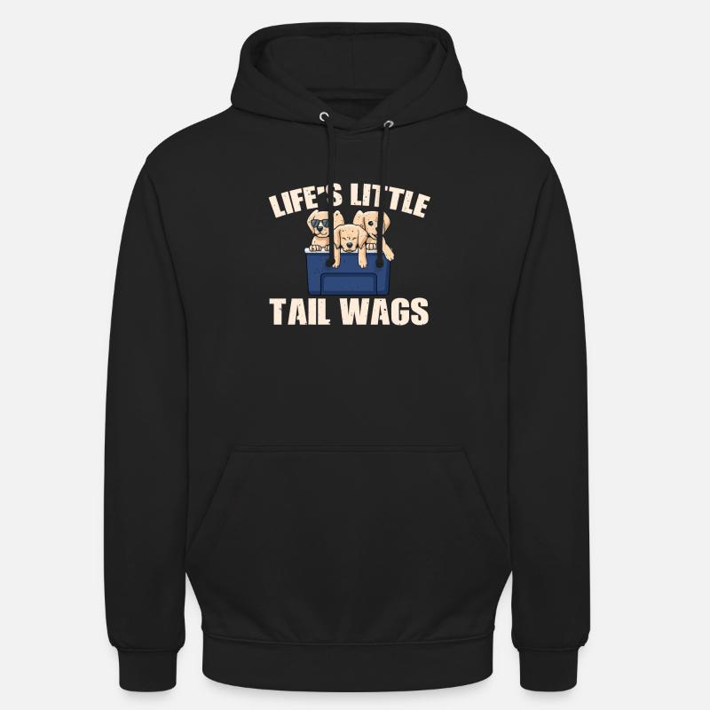 Chiot mignon disant - Sweat-shirt à capuche unisexe - noir
